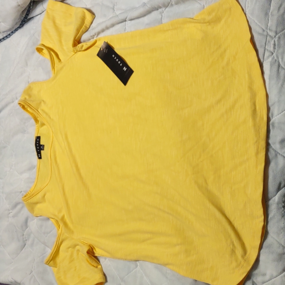 N Touch Yellow Cold Shoulder size M